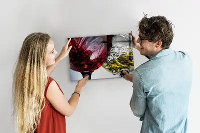 Wine Glasses Magnetic Memo Board