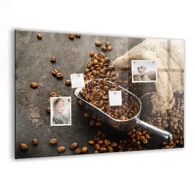 Magnet board with a bag of fresh coffee design