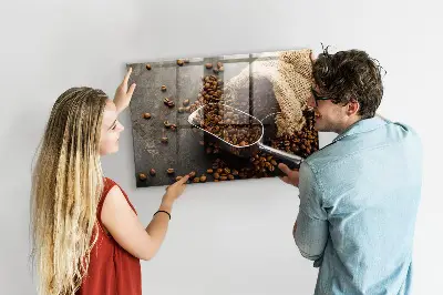 Magnet board with a bag of fresh coffee design