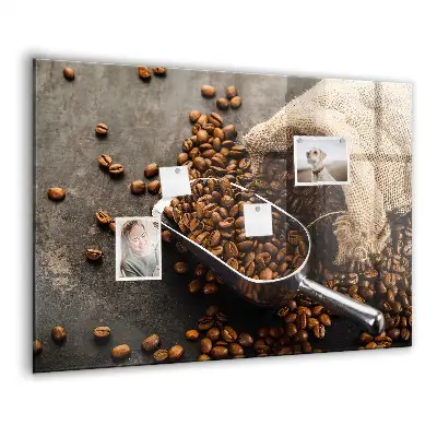 Magnet board with a bag of fresh coffee design