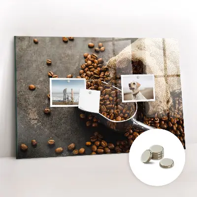 Magnet board with a bag of fresh coffee design