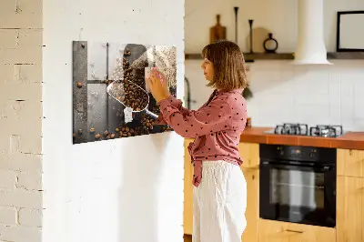 Magnet board with a bag of fresh coffee design