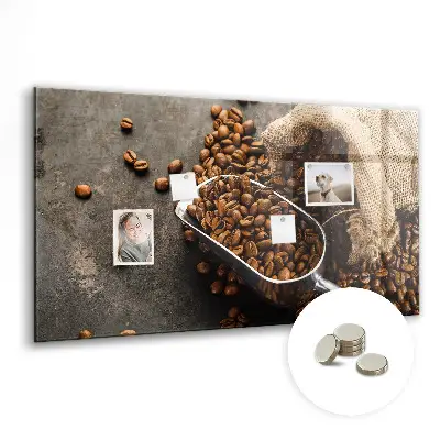 Magnet board with a bag of fresh coffee design