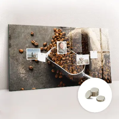 Magnet board with a bag of fresh coffee design
