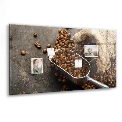 Magnet board with a bag of fresh coffee design