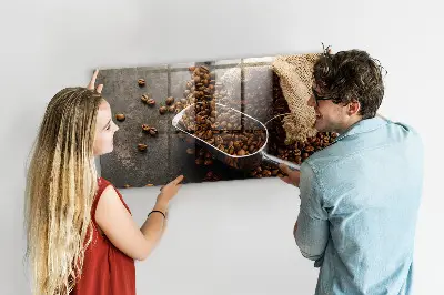 Magnet board with a bag of fresh coffee design