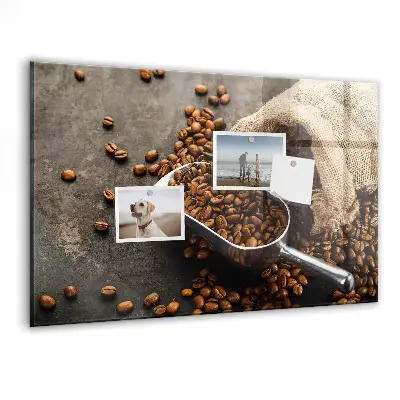 Magnet board with a bag of fresh coffee design