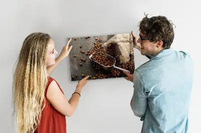 Magnet board with a bag of fresh coffee design