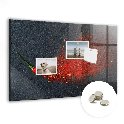 Red Magnetic Wall Board for Spices
