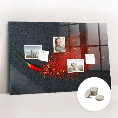 Red Magnetic Wall Board for Spices