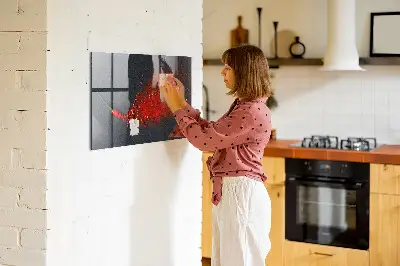 Red Magnetic Wall Board for Spices