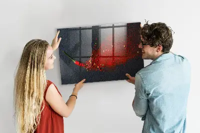 Red Magnetic Wall Board for Spices
