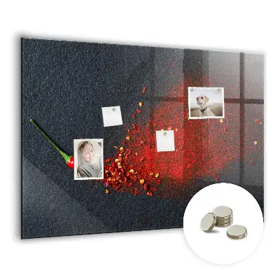 Red Magnetic Wall Board for Spices