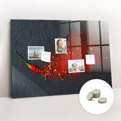Red Magnetic Wall Board for Spices