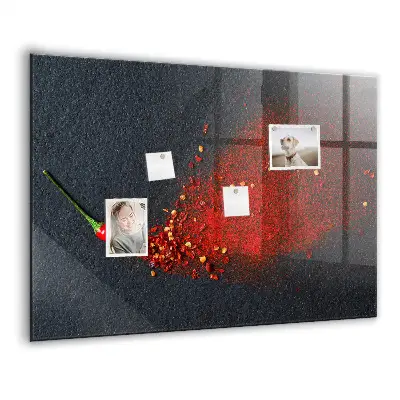 Red Magnetic Wall Board for Spices