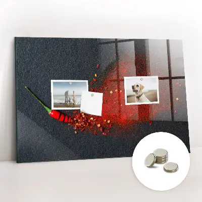Red Magnetic Wall Board for Spices