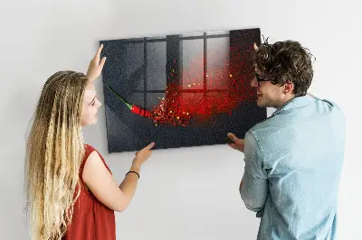 Red Magnetic Wall Board for Spices