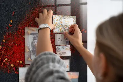 Red Magnetic Wall Board for Spices