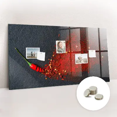 Red Magnetic Wall Board for Spices