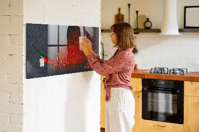 Red Magnetic Wall Board for Spices