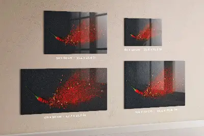 Red Magnetic Wall Board for Spices