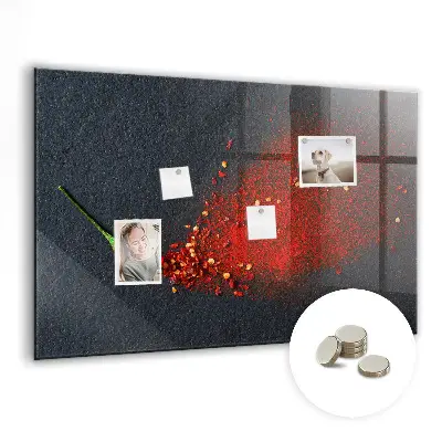 Red Magnetic Wall Board for Spices