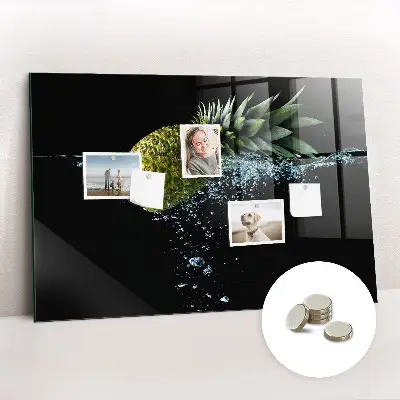 Magnetic glass dry erase board Pineapple