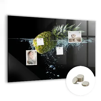 Magnetic glass dry erase board Pineapple