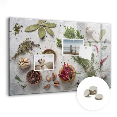 Magnetic wall spice board