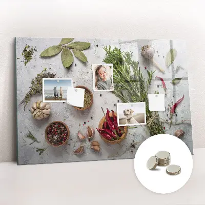 Magnetic wall spice board