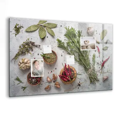 Magnetic wall spice board
