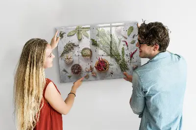 Magnetic wall spice board