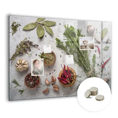 Magnetic wall spice board