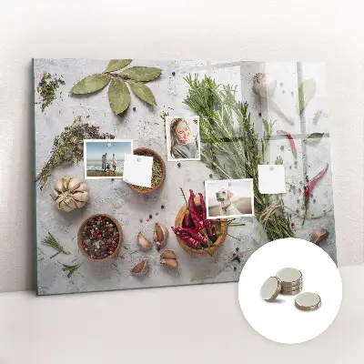 Magnetic wall spice board