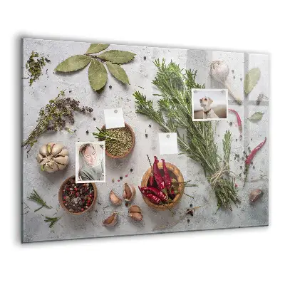 Magnetic wall spice board