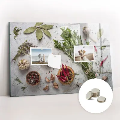Magnetic wall spice board