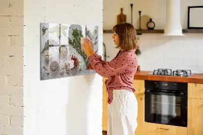 Magnetic wall spice board