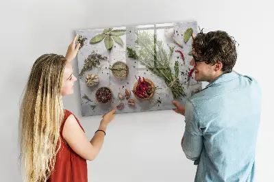 Magnetic wall spice board