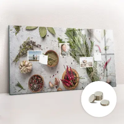Magnetic wall spice board