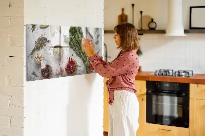Magnetic wall spice board