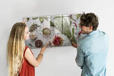 Magnetic wall spice board