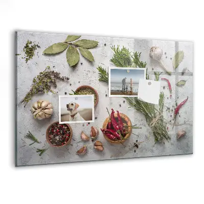 Magnetic wall spice board