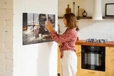 Cinnamon magnetic wall board