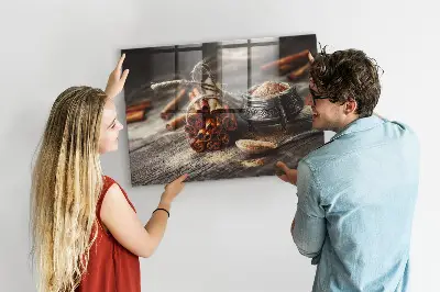 Cinnamon magnetic wall board