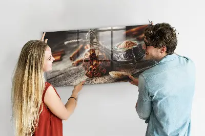 Cinnamon magnetic wall board