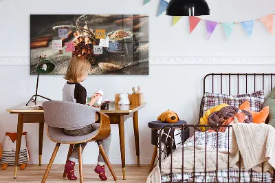 Cinnamon magnetic wall board
