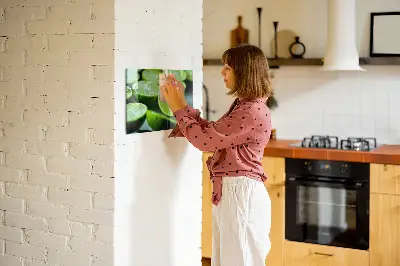 Magnetic glass dry erase board with lime slices print