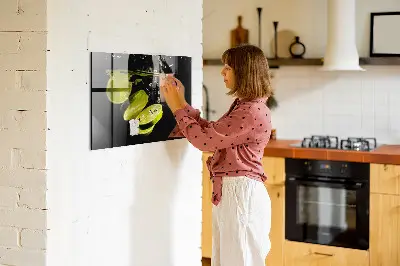 Limes magnetic glass dry erase board