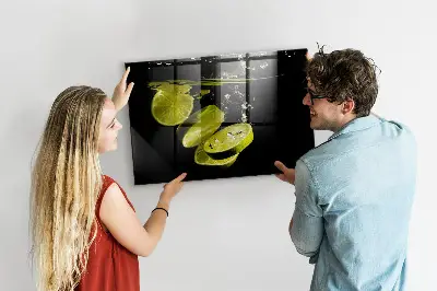 Limes magnetic glass dry erase board