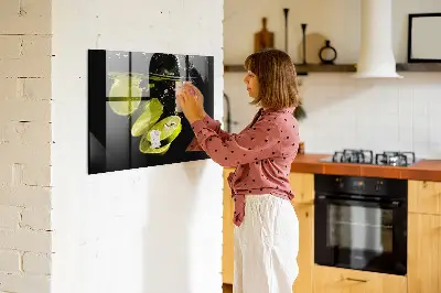 Limes magnetic glass dry erase board